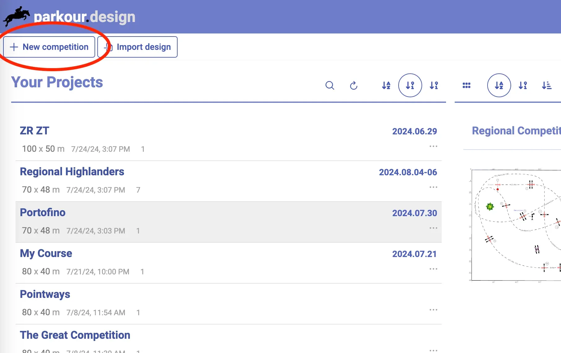 Creating a new design from scratch.