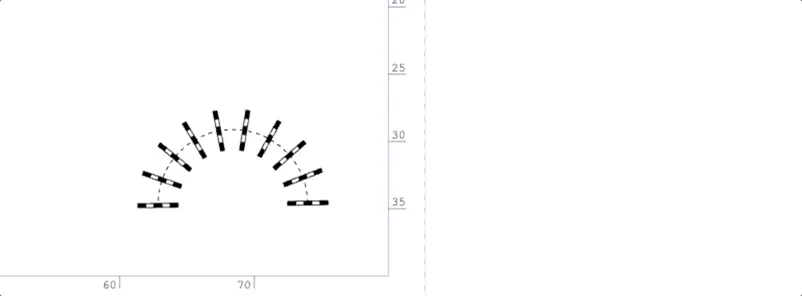 Pole spacing and overall spread settings